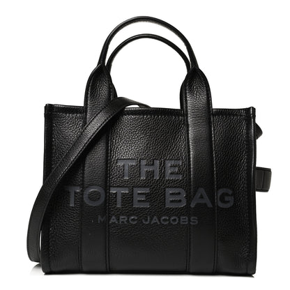 Marc Jacobs Grained Calfskin Small The Tote Bag Black 1 of 14