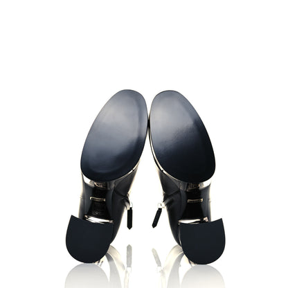 Gucci Malaga Kid Chrome Ankle Boots 37 Black 5 of 7