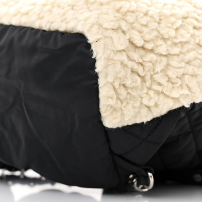 Chanel Wool Nylon Quilted Coco Neige Backpack Black Ecru 10 of 10