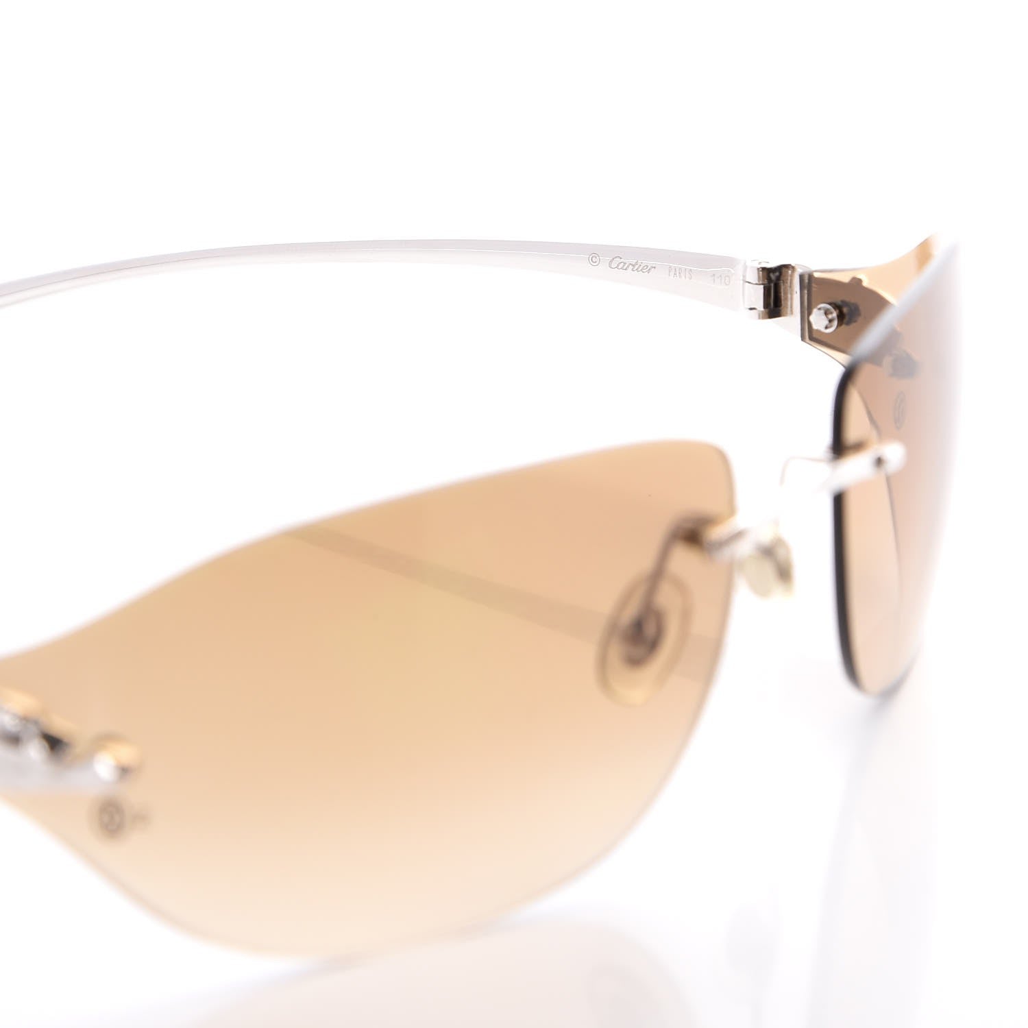 Cartier Panthere De Aviator Sunglasses Platinum 6 of 8