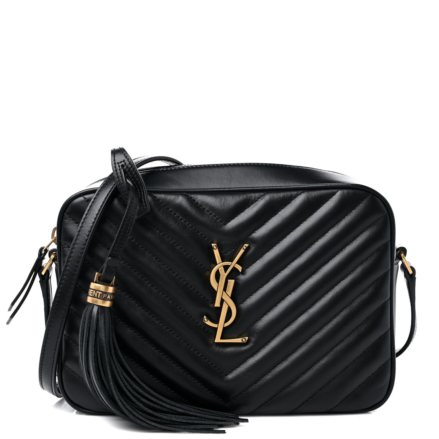 Calfskin Matelasse Monogram Lou Camera Bag Black