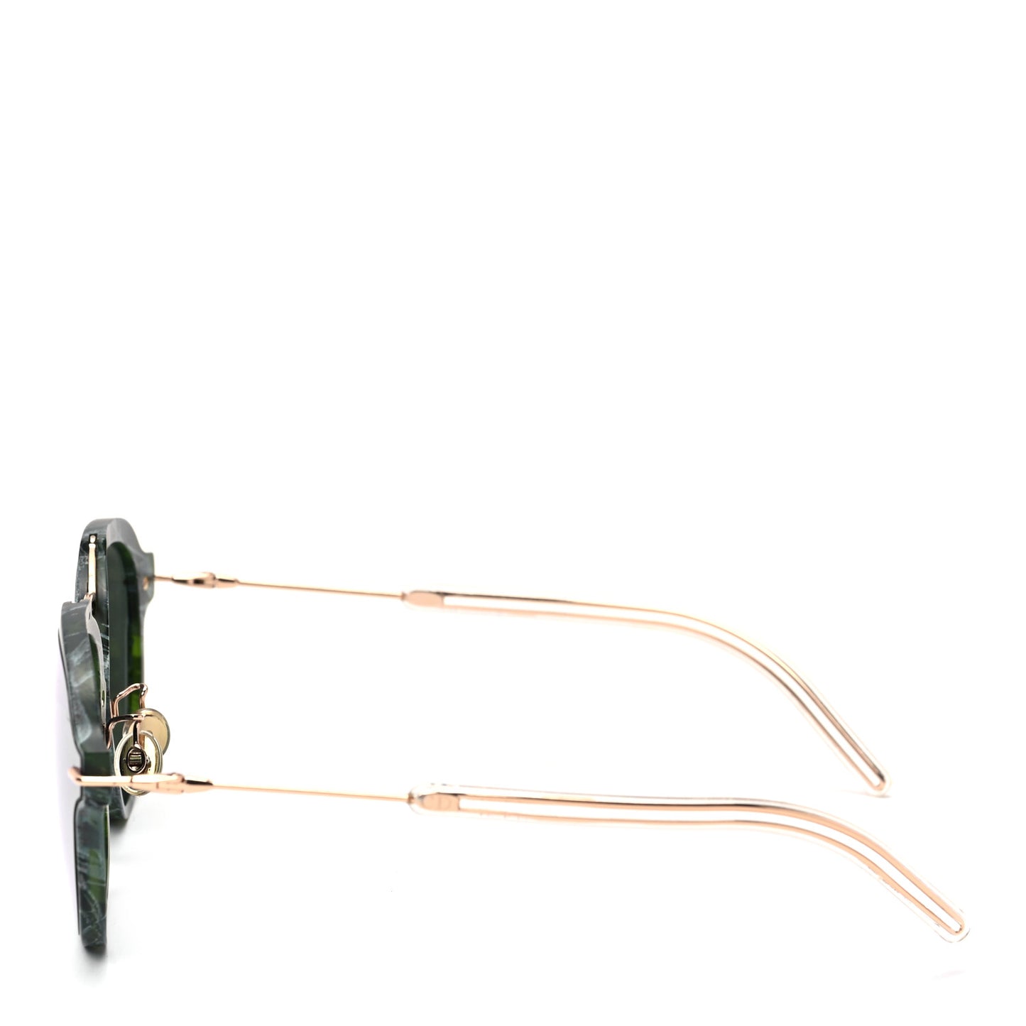 Round Eclat Sunglasses Green Grey