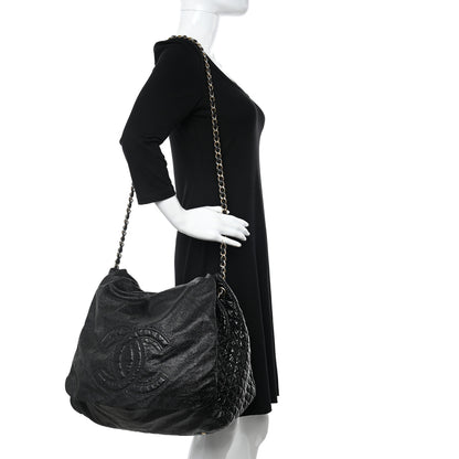 Chanel Vinyl XXL Rock and Chain Flap Black 2 of 12