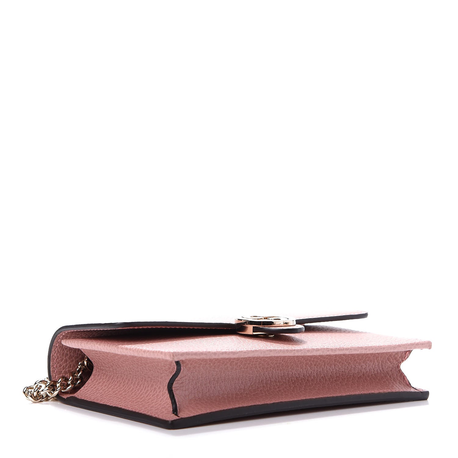 Gucci Dollar Calfskin Interlocking G Chain Wallet Soft Pink 4 of 10