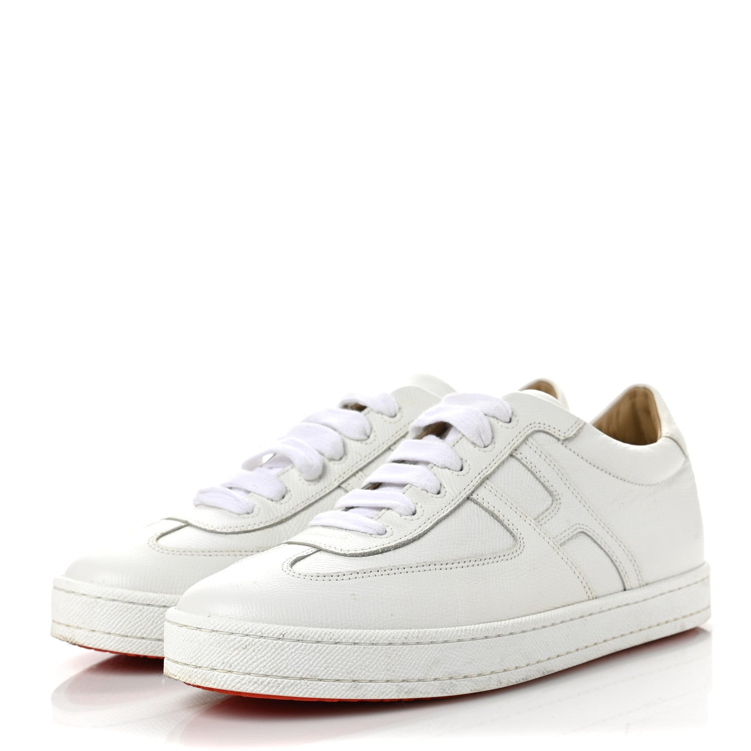 Hermes Epsom Womens Boomerang Sneakers 39 White 3 of 9