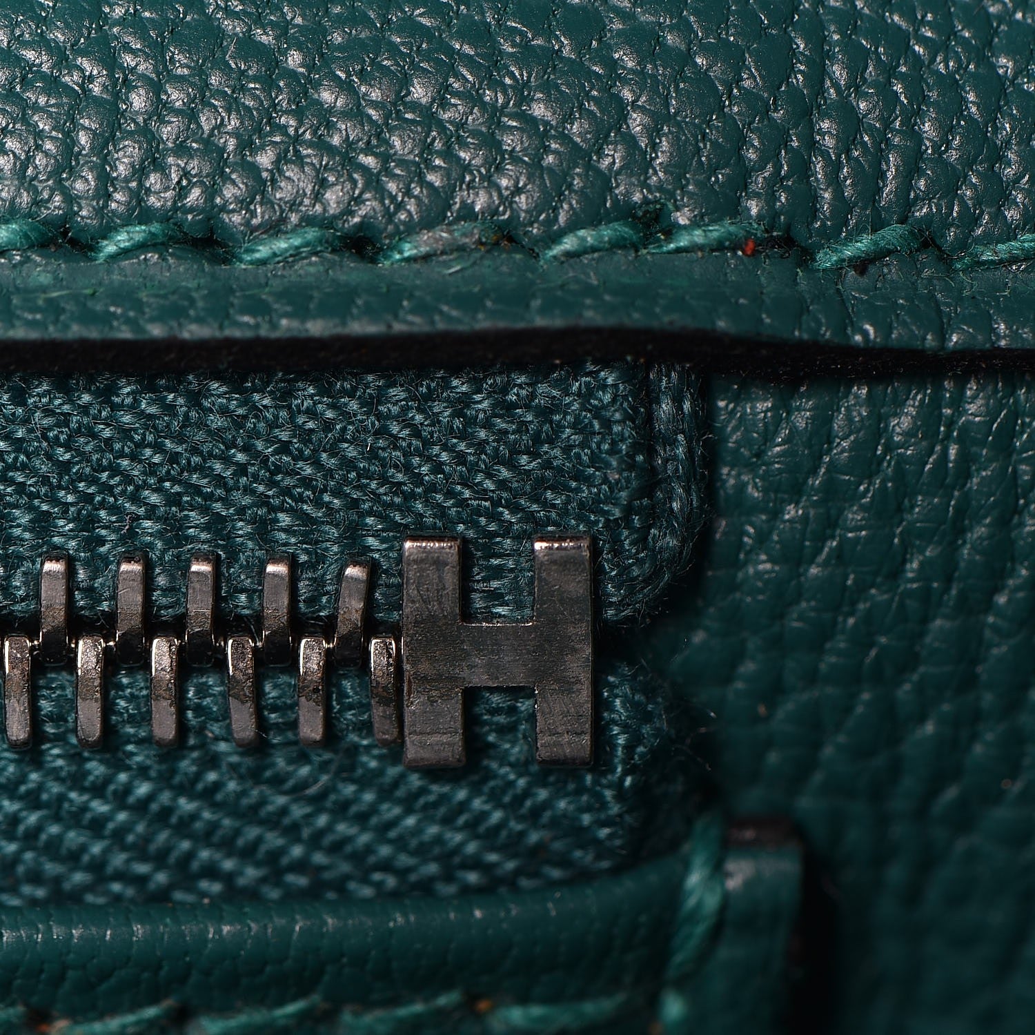Hermes Epsom Horseshoe Birkin 40 Bleu Saphir Malachite 13 of 32