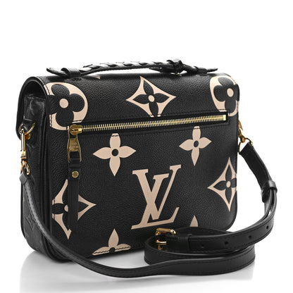 Louis Vuitton Empreinte Monogram Giant Crafty Pochette Metis Black Creme 2 of 8