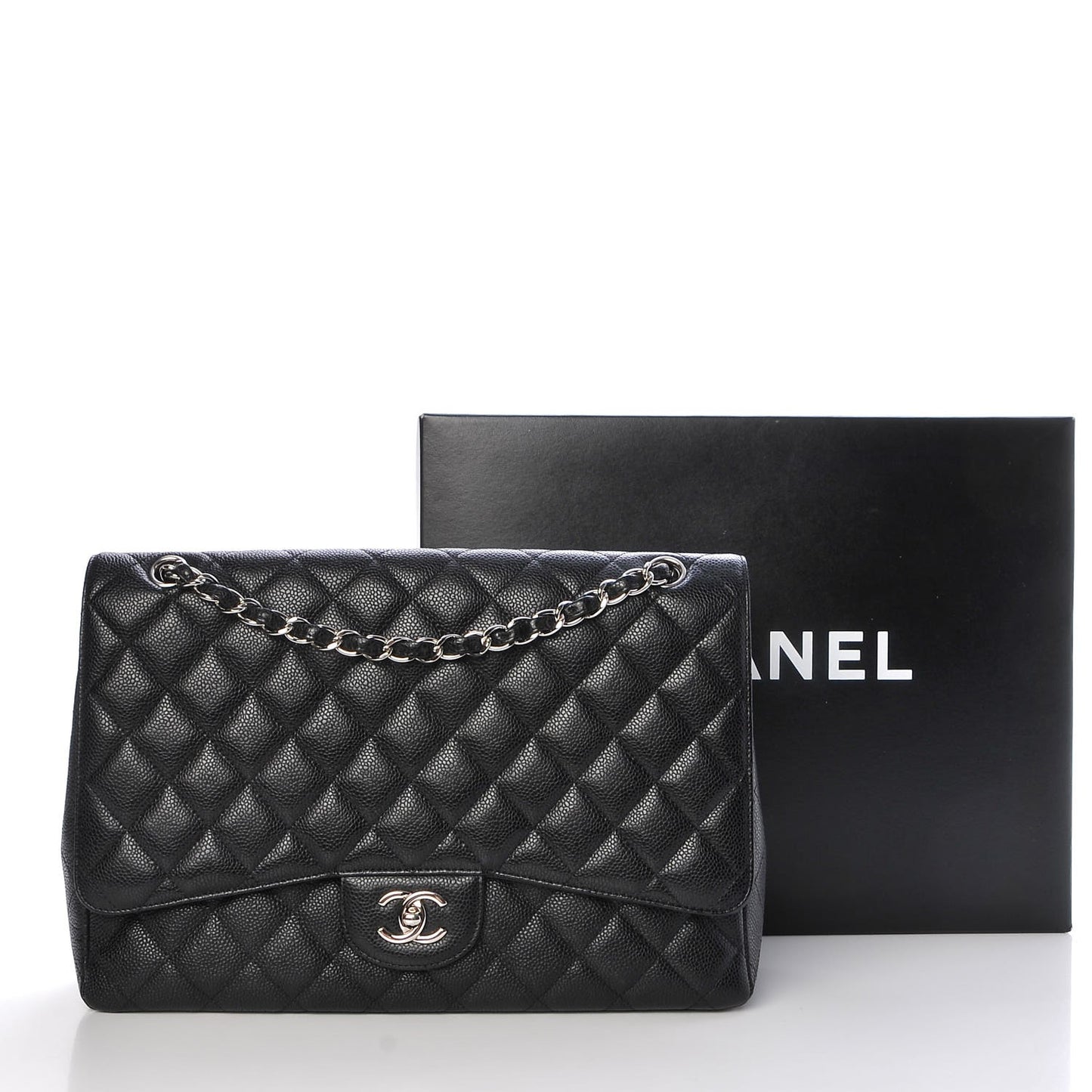 Caviar Quilted Maxi Single Flap Black