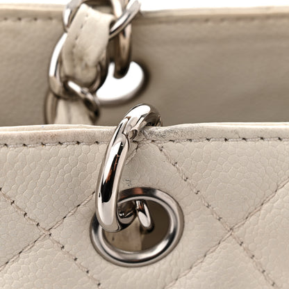 Chanel Caviar Quilted Petit Shopping Tote PST White 13 of 13