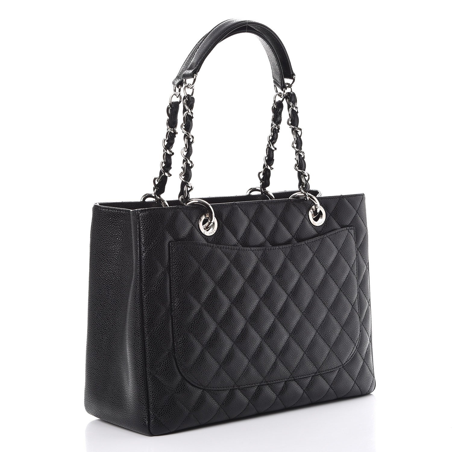 Chanel Caviar Quilted Grand Shopping Tote GST Black 3 of 9