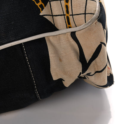 Chanel Canvas Print Tote Black Multi 10 of 13