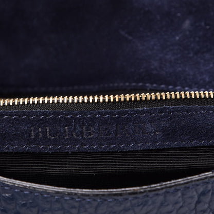 Burberry Signature Grain Large Mildenhall Shoulder Bag Blue 6 of 8
