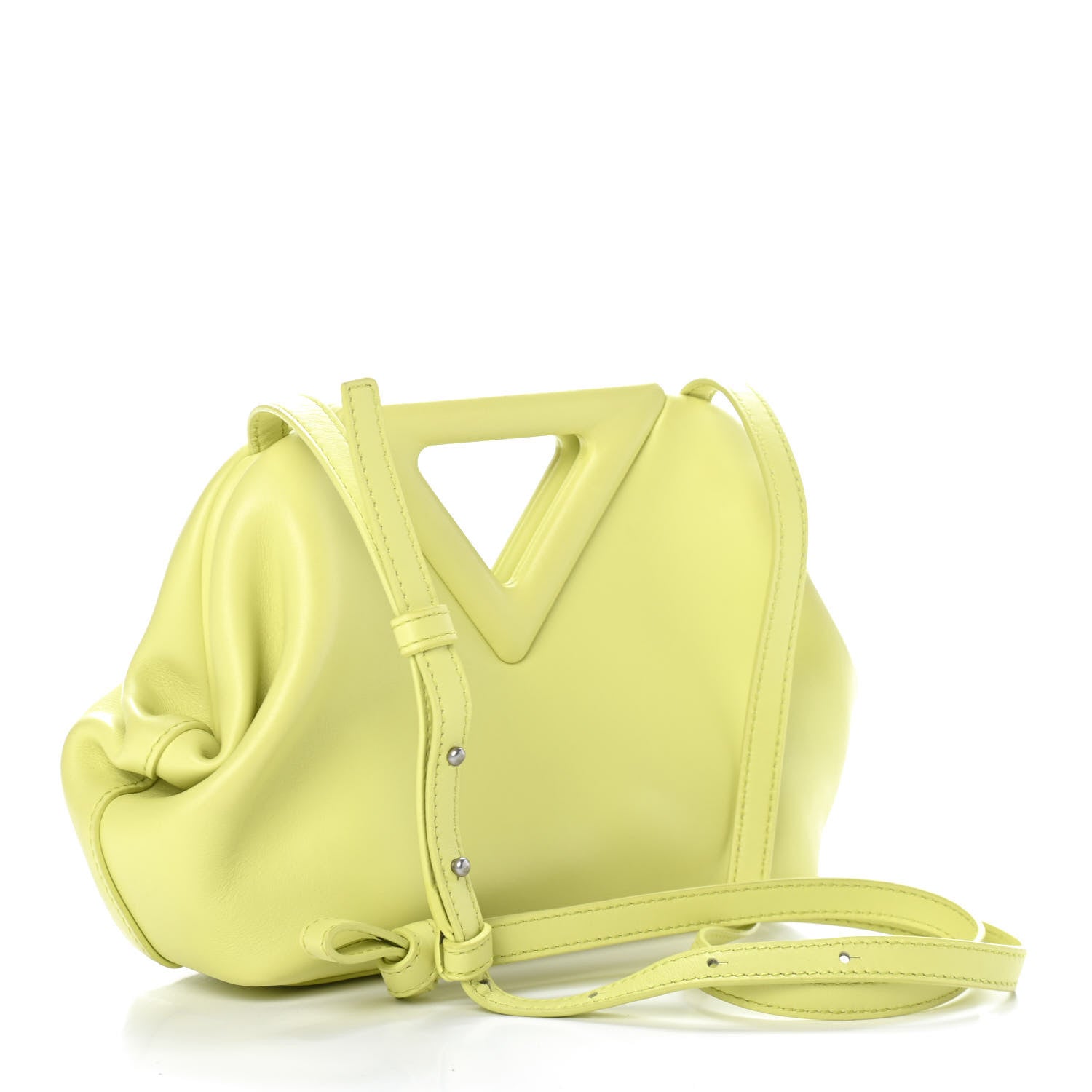 Bottega Veneta Calfskin Small The Point Triangle Bag Seagrass 2 of 4