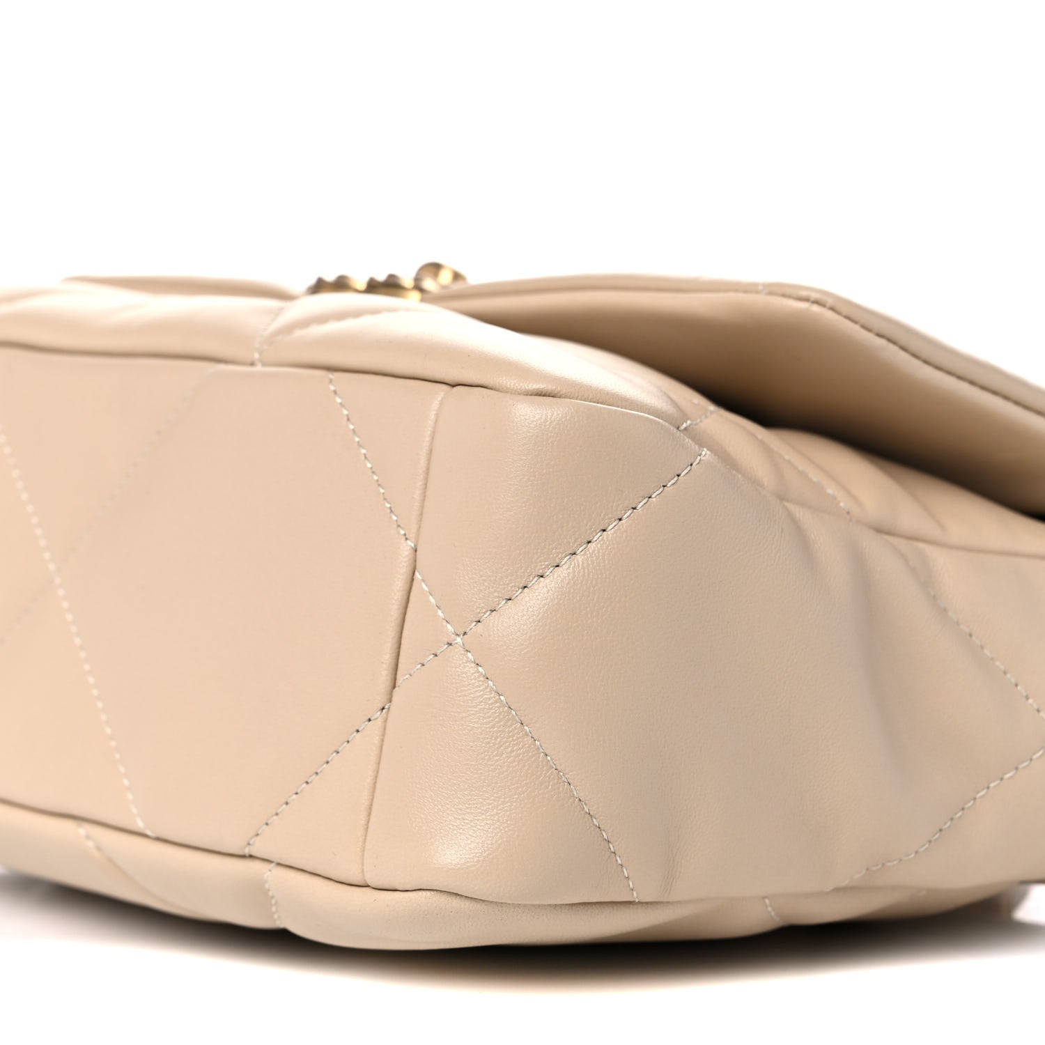 Chanel Lambskin Quilted Medium Chanel 19 Flap Light Beige 9 of 9
