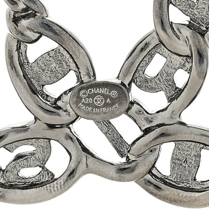 Chanel Ruthenium Crystal Paris Chain CC Chain Logo Brooch 3 of 3
