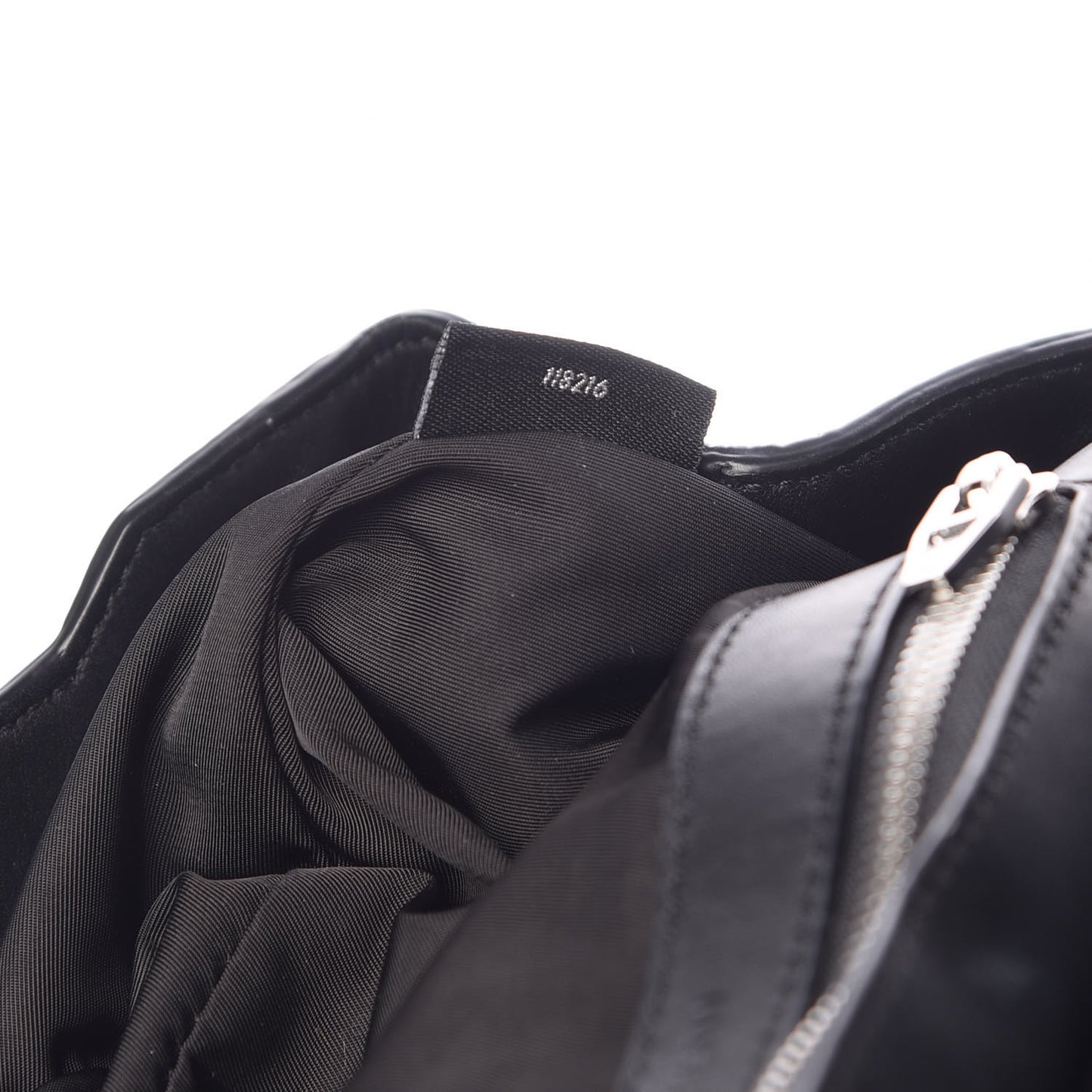 Calfskin Large Marion Black Silver Hardware