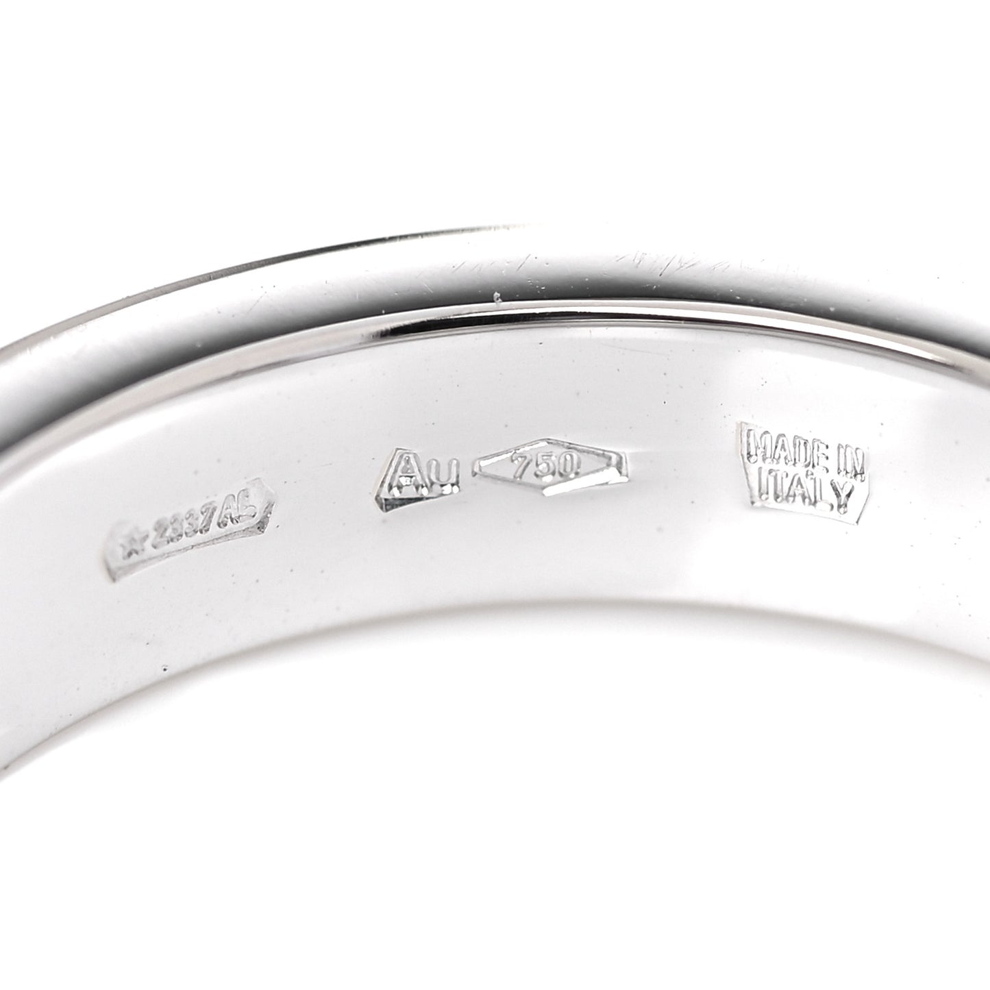 18K White Gold Diamond B.Zero1 Essential Band Ring 50 5.25