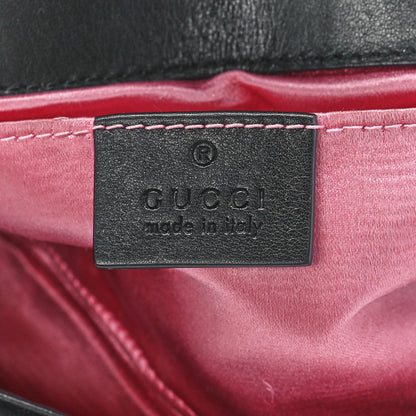 Gucci Velvet Matelasse Mini GG Marmont Shoulder Bag Black 6 of 12