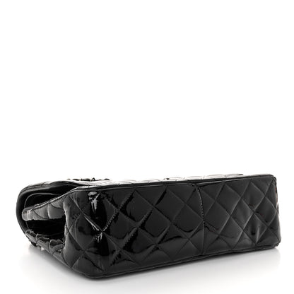 Chanel Patent Quilted Jumbo Double Flap Black 4 of 11