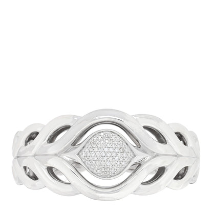 John Hardy Sterling Silver Diamond Kick Cuff Bracelet 1 of 3