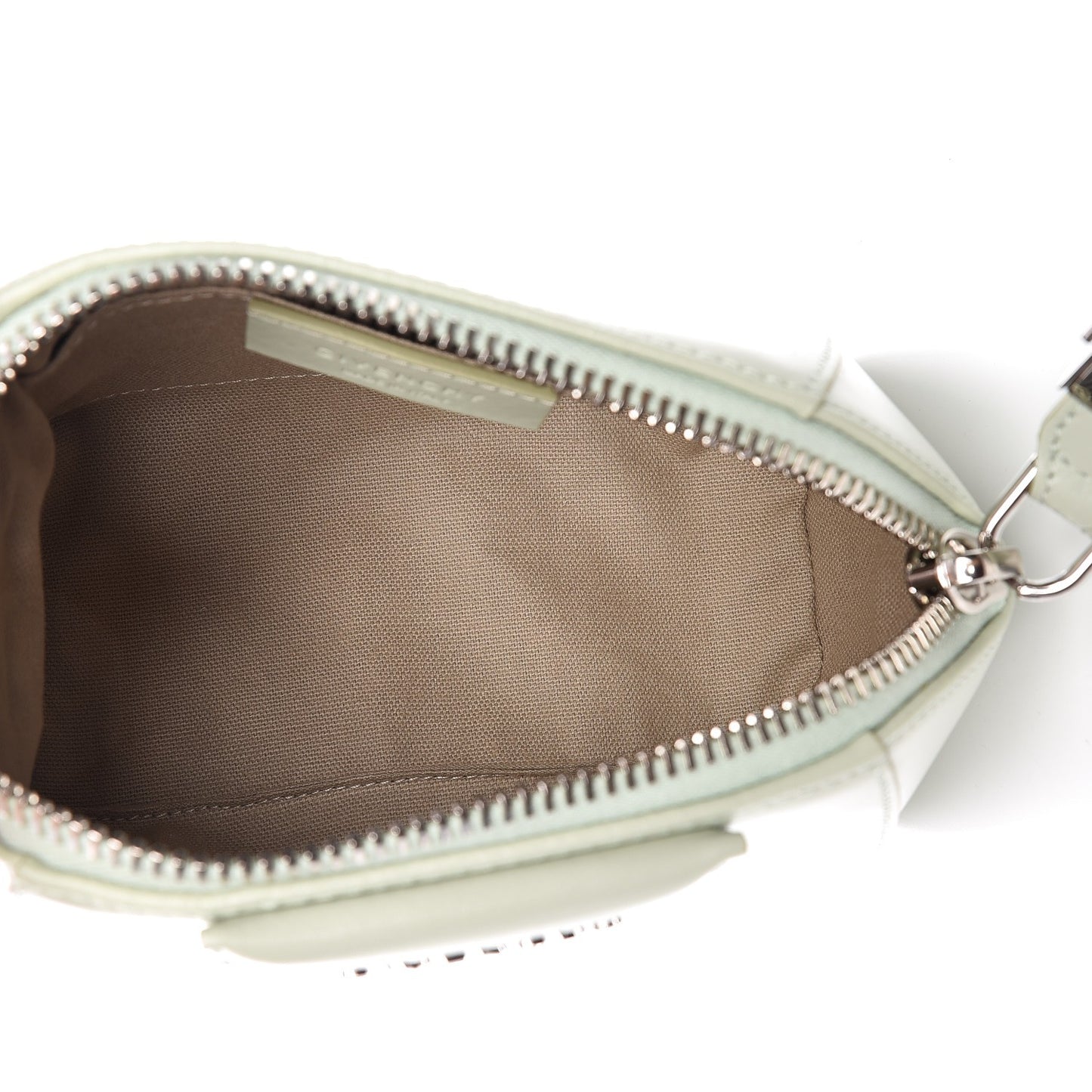 Shiny Lord Calfskin Antigona Wristlet Aqua Green