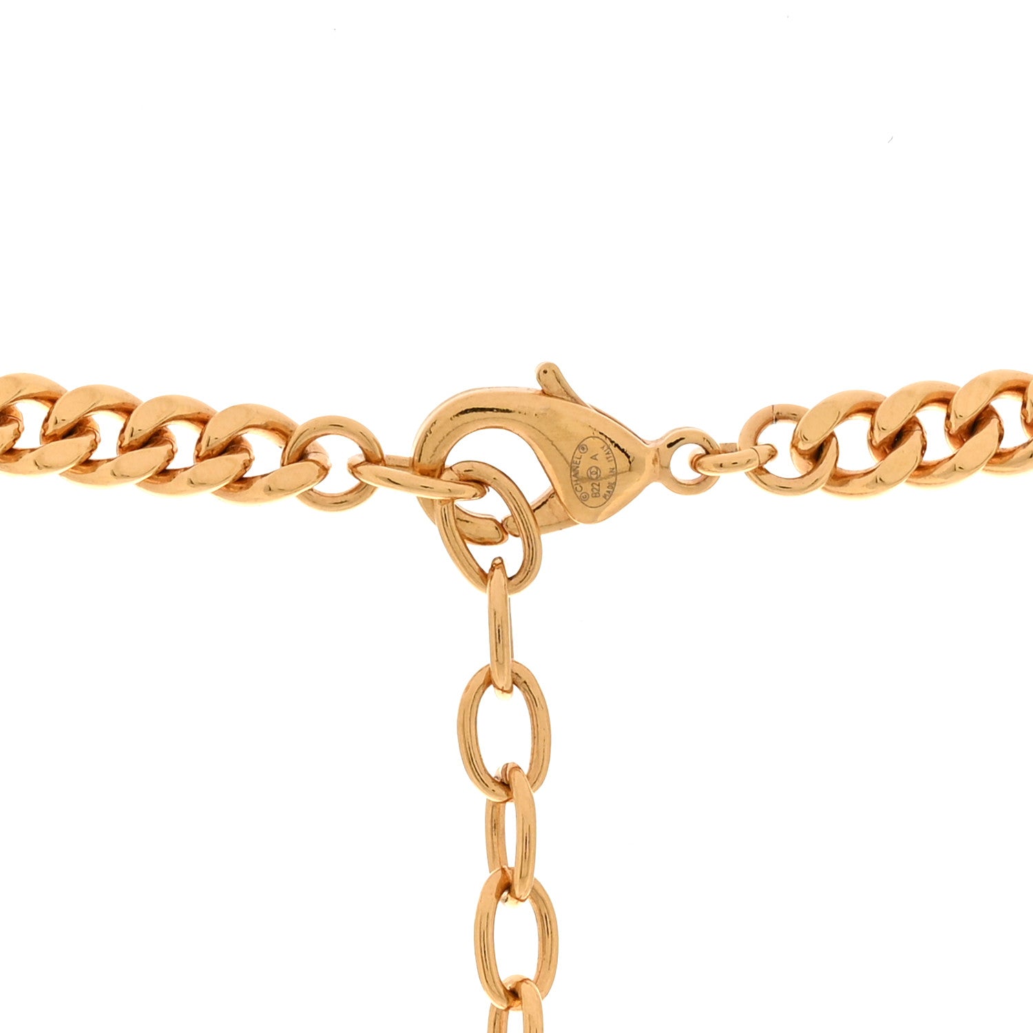 Chanel Pearl Quilted CC Long Necklace Light Gold 5 of 5