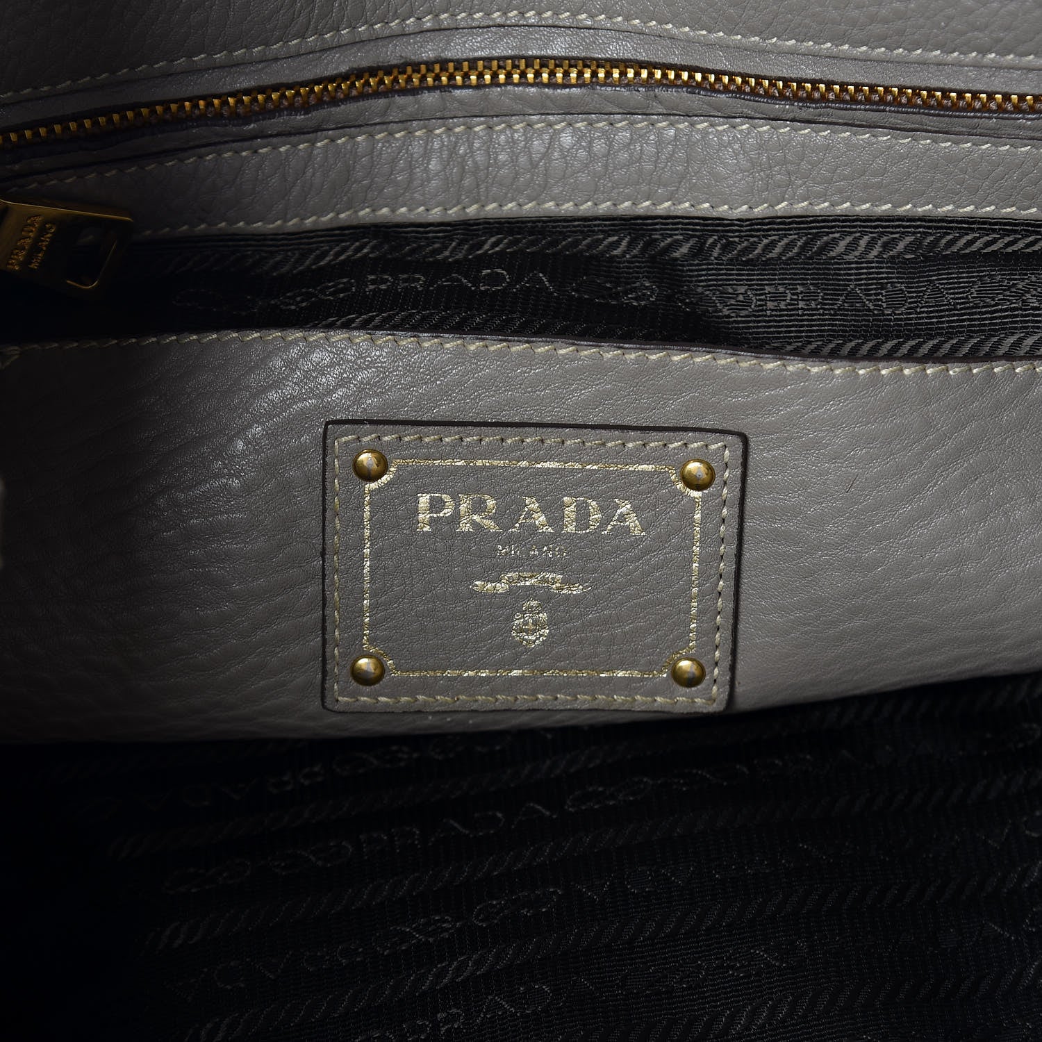 Prada Vitello Daino Side Zip Tote Argilla 6 of 16