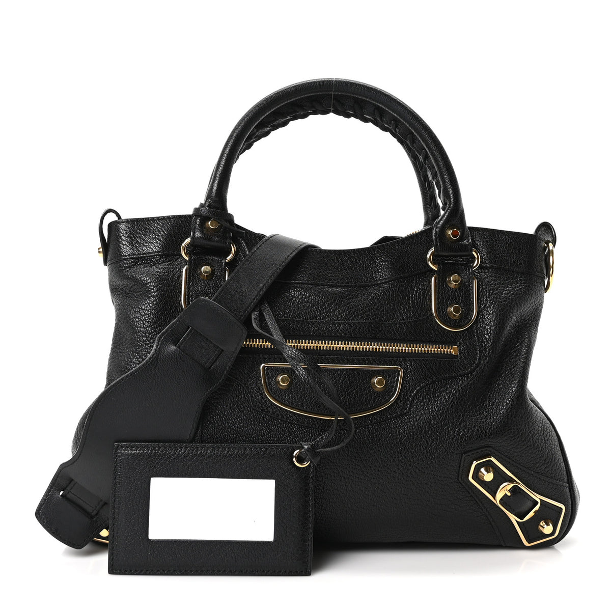 Chevre Gold Metallic Edge Hardware Town Black
