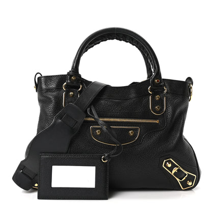 Balenciaga Chevre Gold Metallic Edge Hardware Town Black 3 of 11