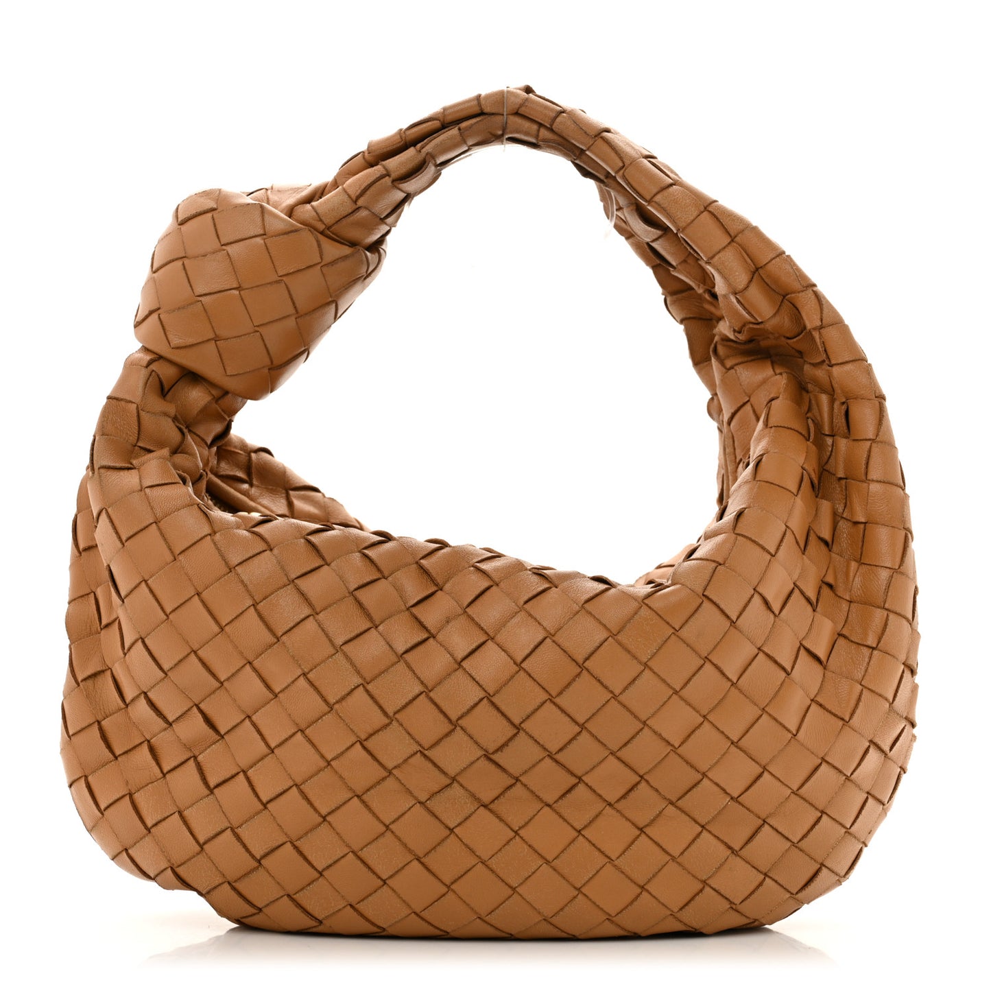 Nappa Intrecciato Teen Jodie Hobo Caramel