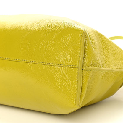 Loewe Crackle Patent Calfskin Small Flamenco Knot Bag Yellow 11 of 12
