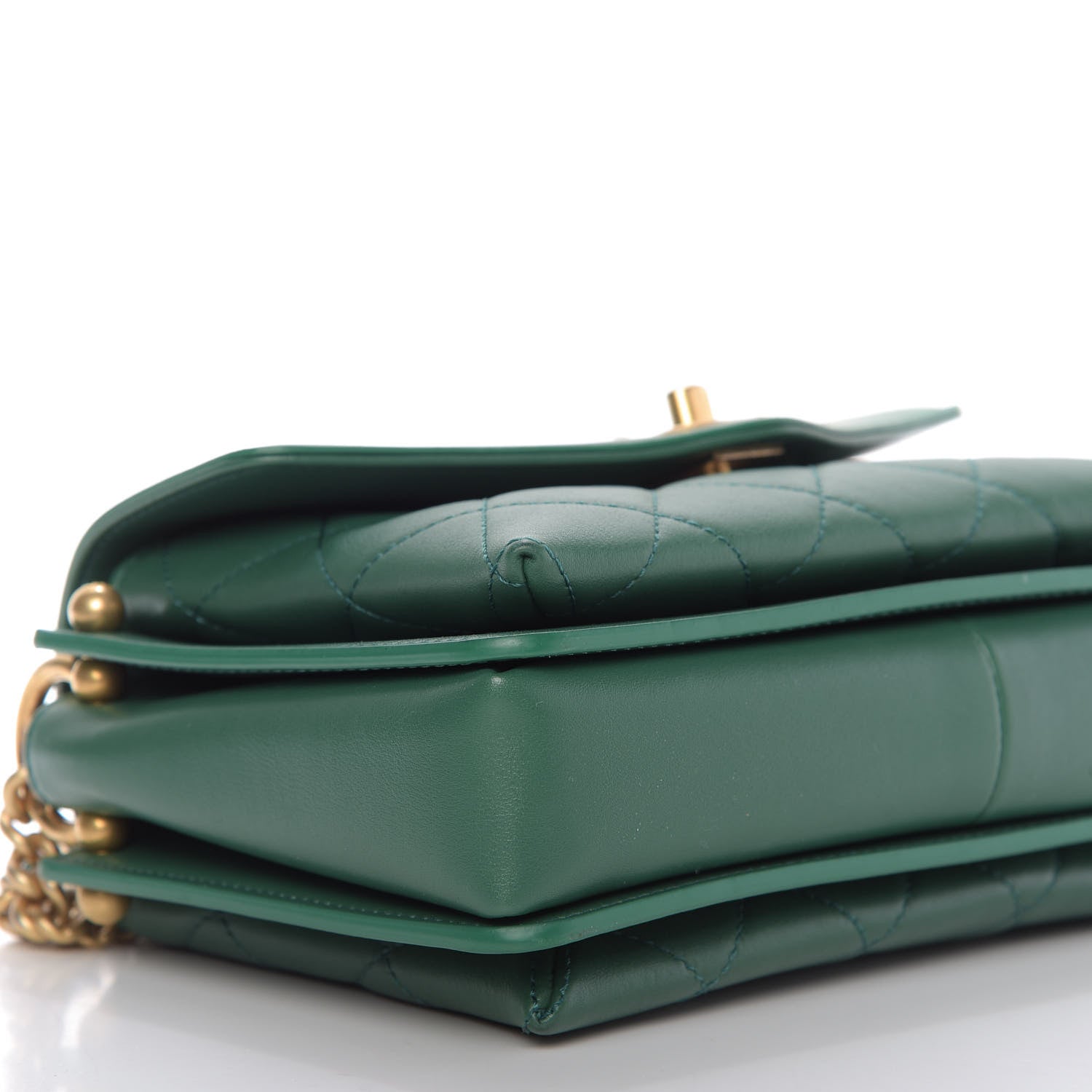 Chanel Calfskin Quilted Envelope Flap Green 6 of 9