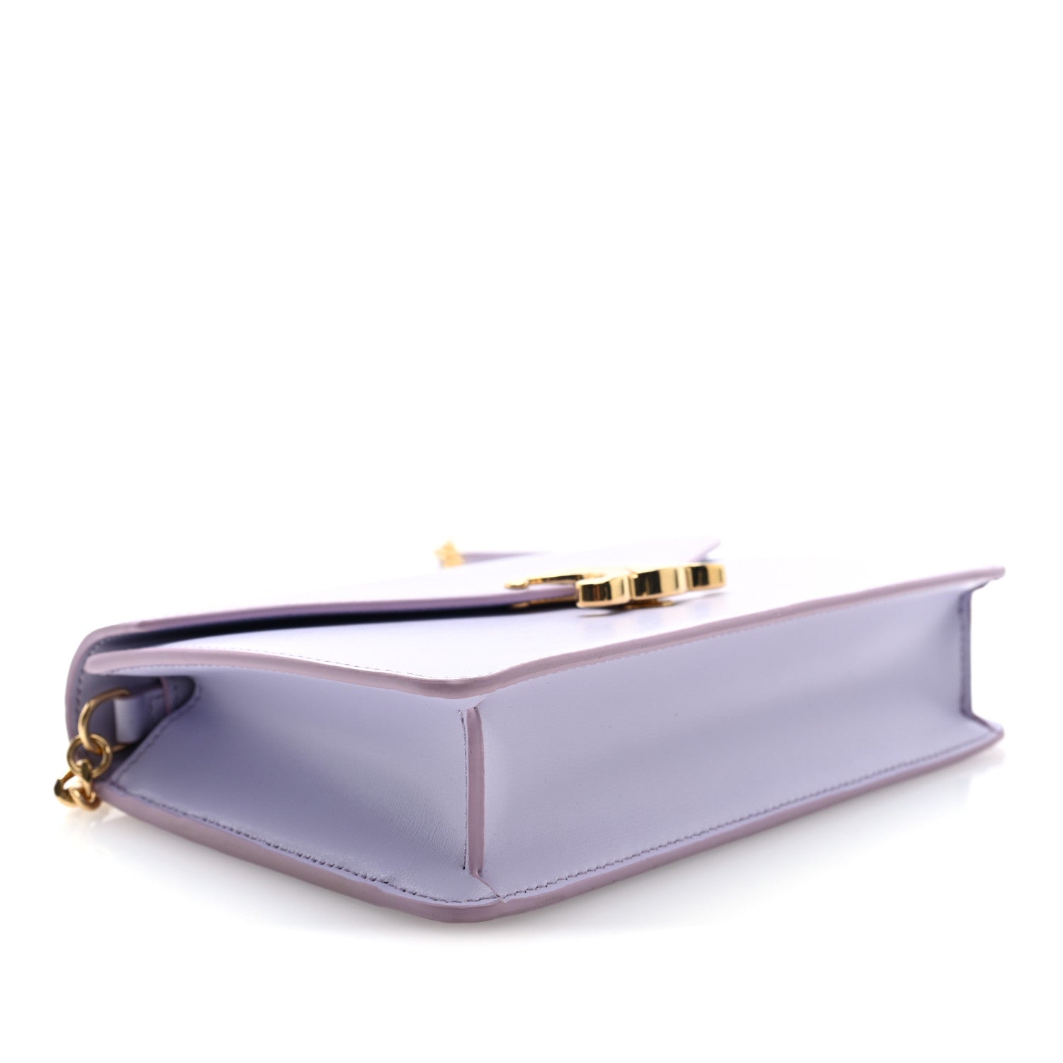 Celine Shiny Calfskin Triomphe Margo Wallet on Chain Light Lavender 3 of 8
