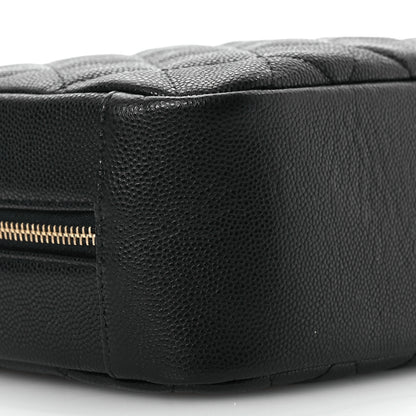 Chanel Caviar Quilted Medium Curvy Pouch Cosmetic Case Black 10 of 11