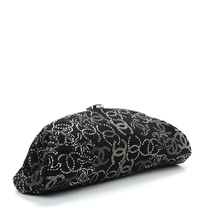 Chanel Tweed Strass Pudong Clutch Black 3 of 10