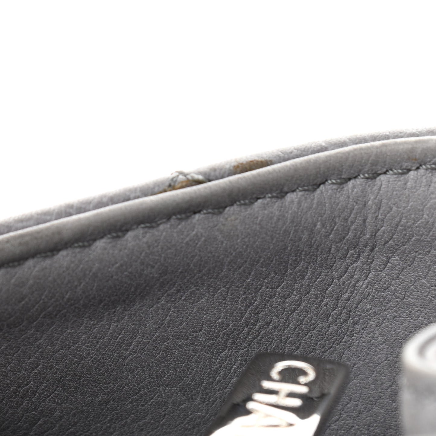 Caviar Quilted Grand Shopping Tote GST Light Grey