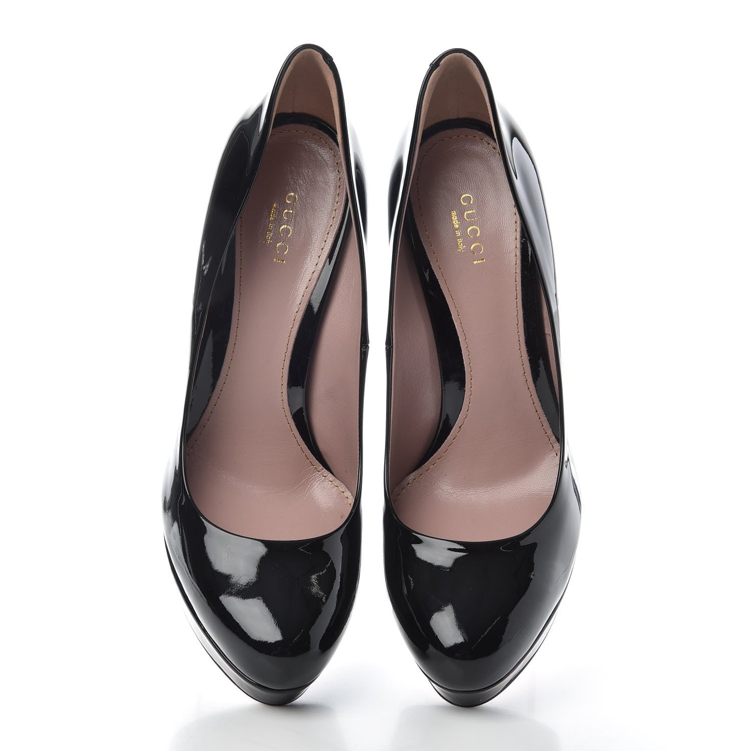 Gucci Vernice Crystal Platform Pumps 38 Black 5 of 10