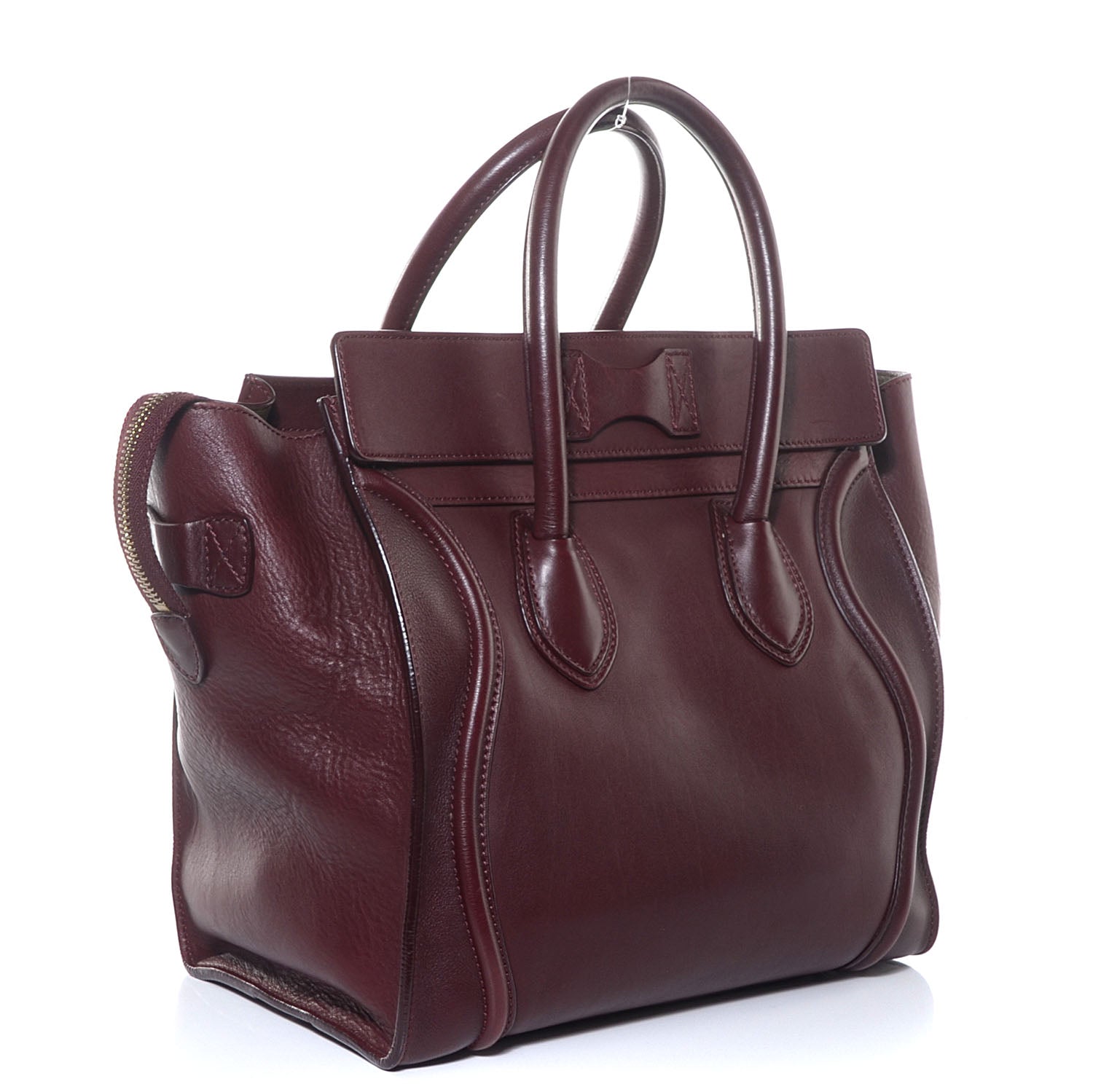 Celine Smooth Calfskin Mini Luggage Burgundy 3 of 10