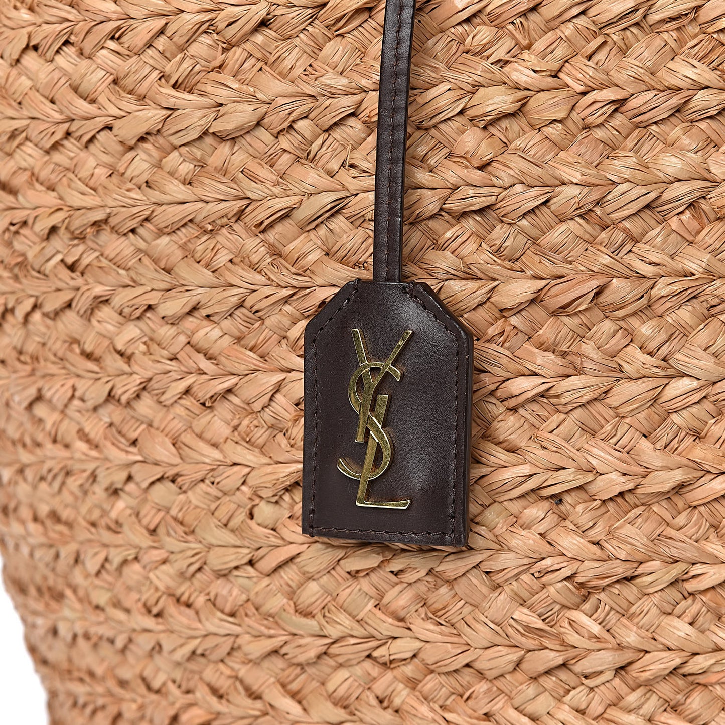 Raffia Calfskin Medium Panier Tote