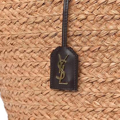Saint Laurent Raffia Calfskin Medium Panier Tote 9 of 9