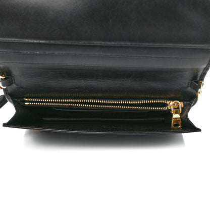 Miu Miu Nappa Matelasse Wallet On Chain Black 5 of 12