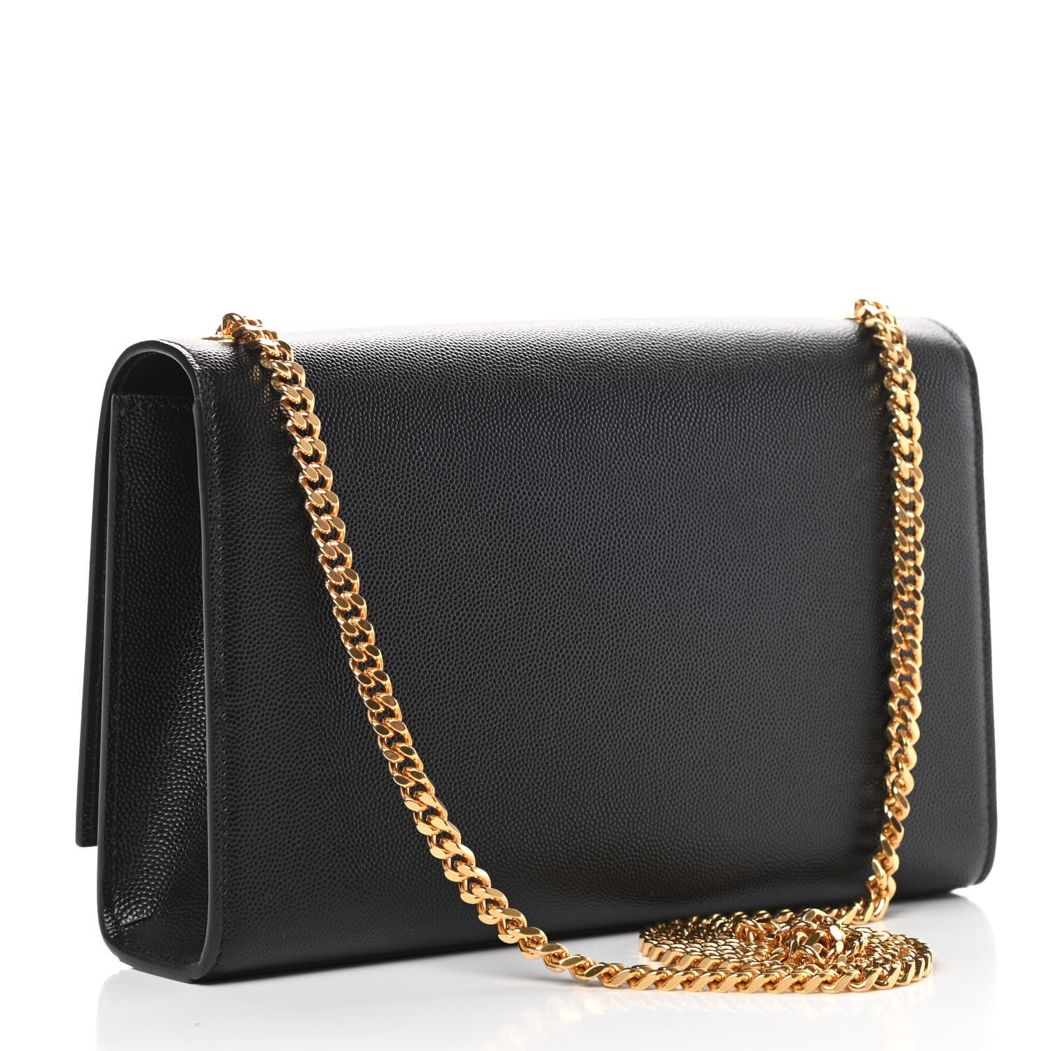 Saint Laurent Grain De Poudre Medium Classic Monogram Kate Satchel Black 3 of 10