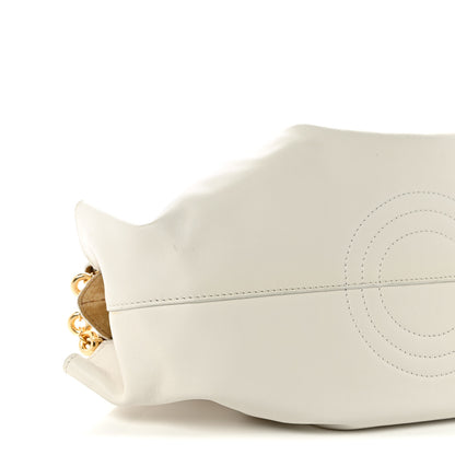 Loewe Shiny Nappa Calfskin Small Paseo Bag With Chain Soft White 8 of 9