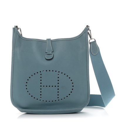 Hermes Epsom Evelyne II PM Blue Jean 1 of 10