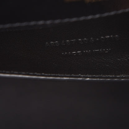 Saint Laurent Grain De Poudre Textured Mixed Matelasse Triquilt Medium Monogram Satchel Black 7 of 9