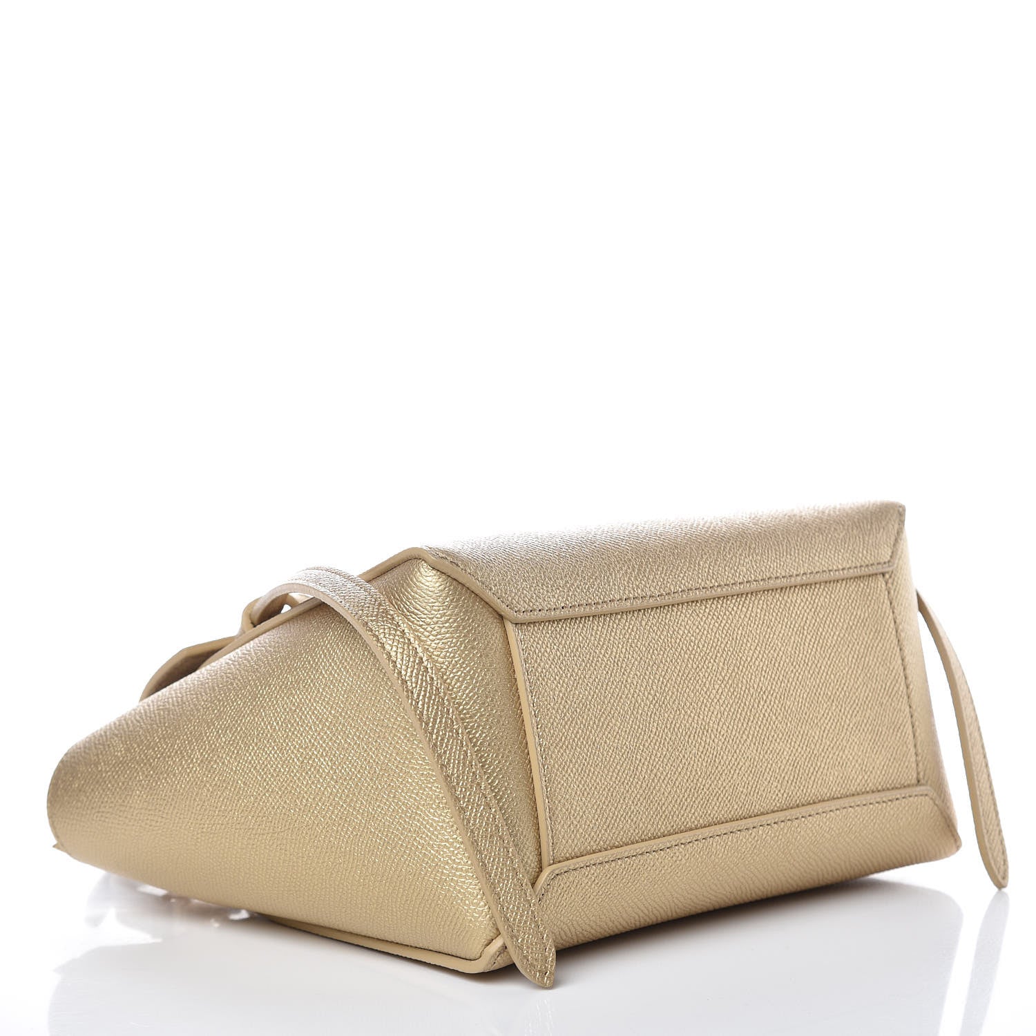 Celine Laminated Calfskin Nano Belt Bag Gold 4 of 9