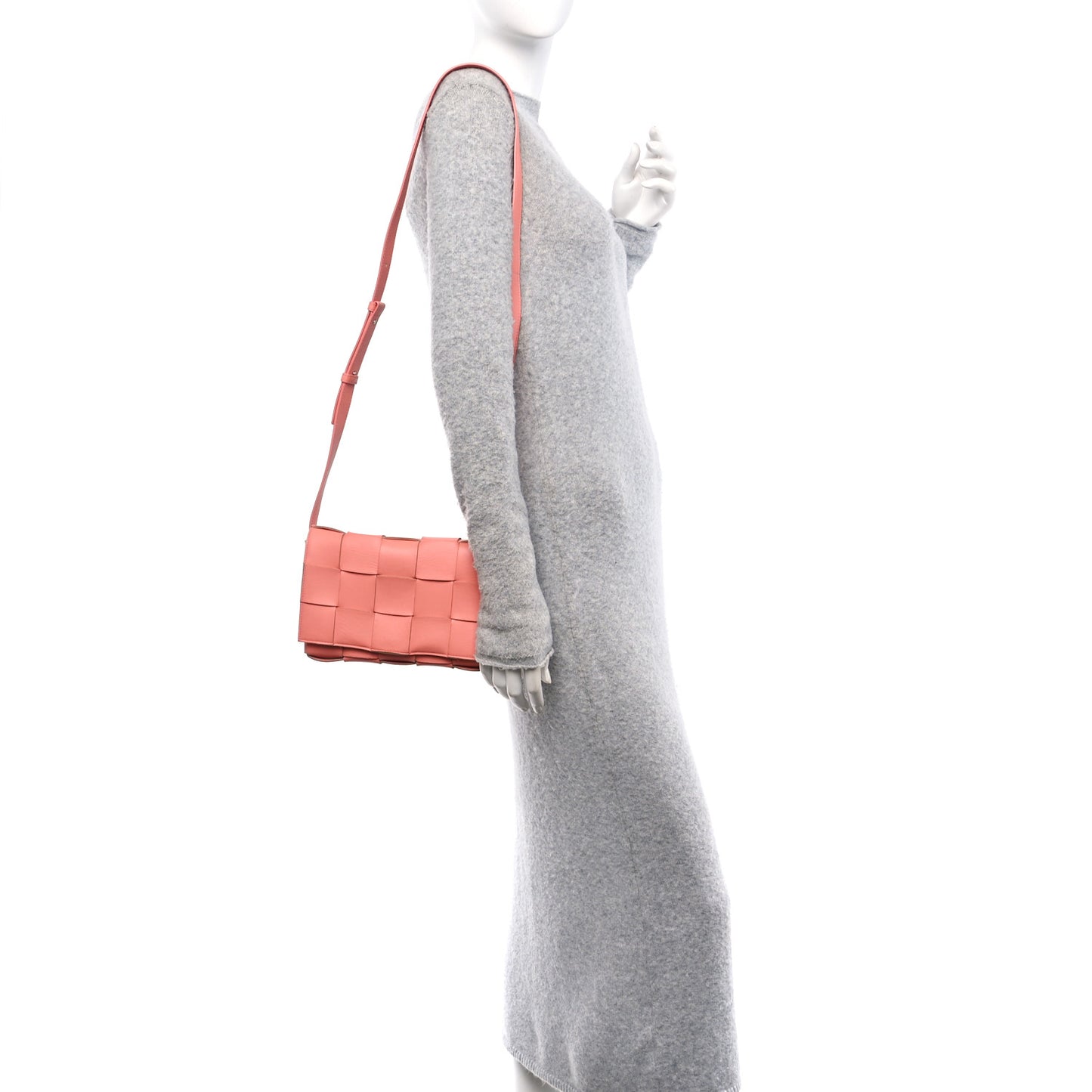 Lambskin Maxi Intrecciato Cassette Crossbody Bag Tangerine