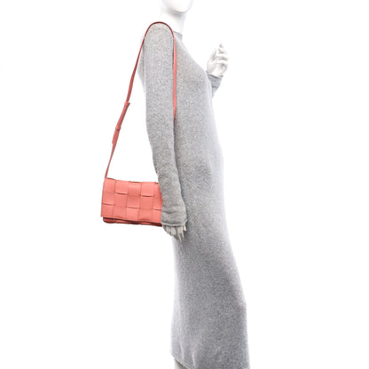 Bottega Veneta Lambskin Maxi Intrecciato Cassette Crossbody Bag Tangerine 2 of 10