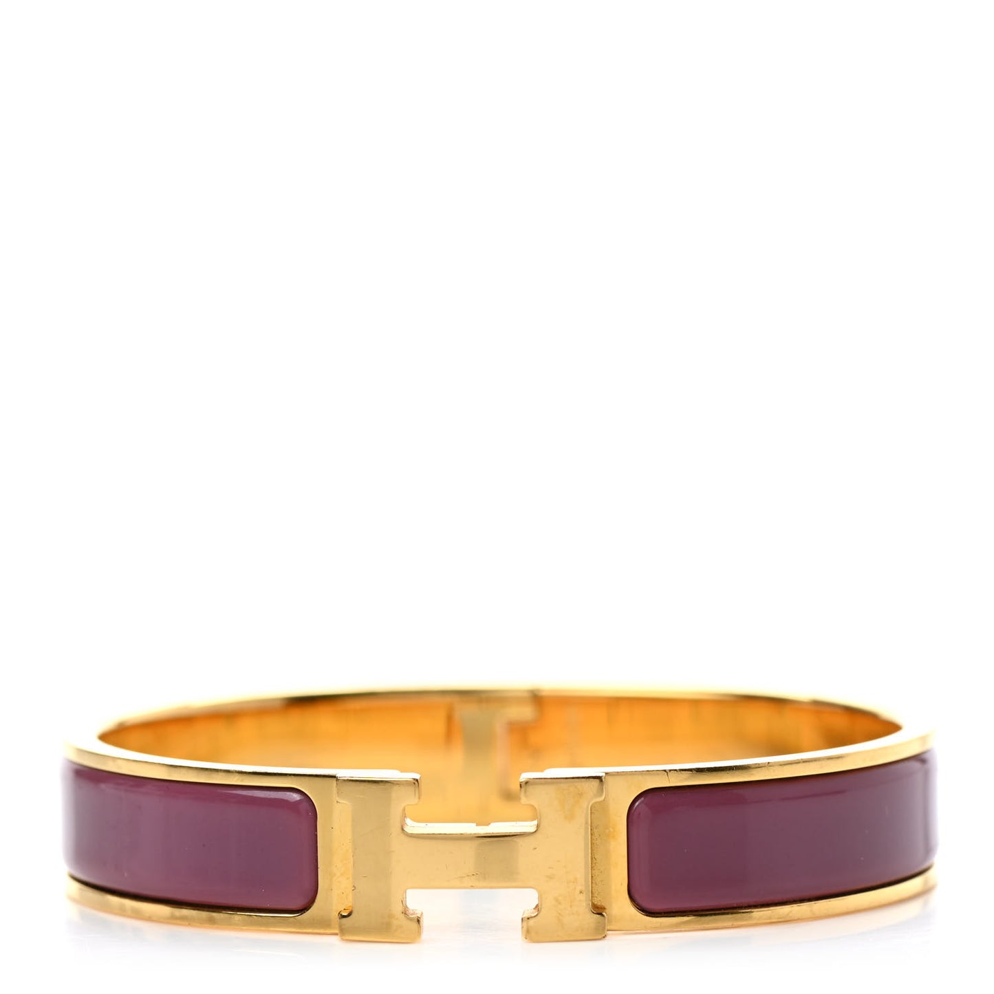 Enamel Narrow Clic Clac H Bracelet PM Rose de Chine