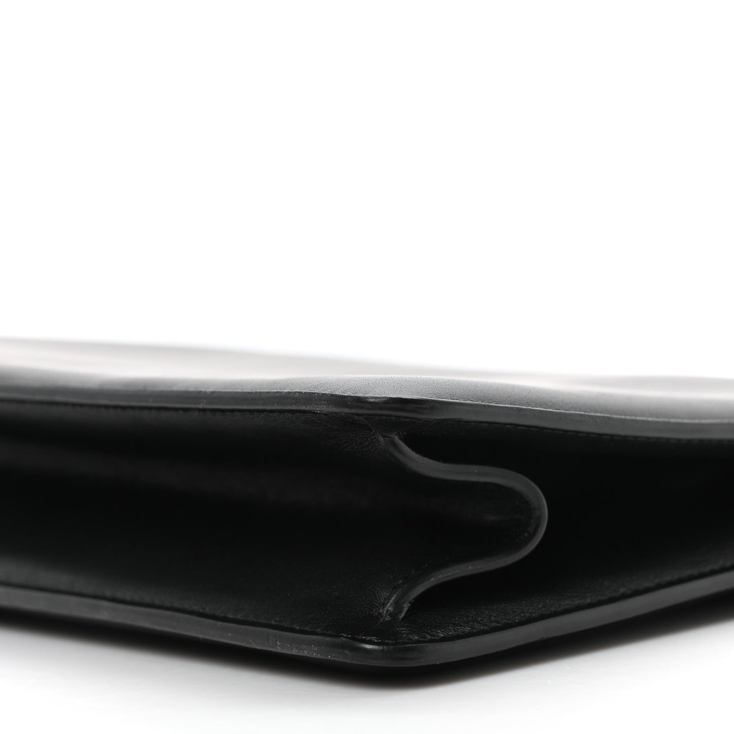 Patina Box Calfskin Medium Clasp Bag Black